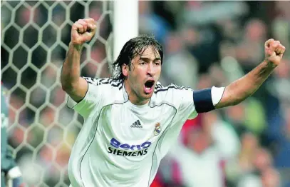  ?? AP ?? Raúl González marcó 323 goles con la camiseta del Real Madrid