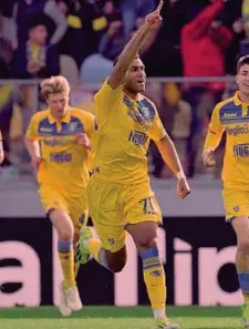  ?? ?? Illusione L’esultanza di Walid Cheddira, 26 anni, per il gol dell’1-0