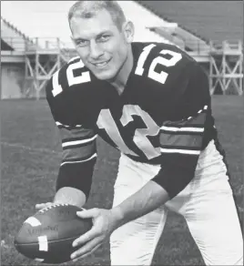  ?? FILE PHOTO ?? Russ Jackson poses in this photograph from 1968. Almost 50 years after retiring, Jackson is still waiting for the CFL’s next Canadian-born starting quarterbac­k.