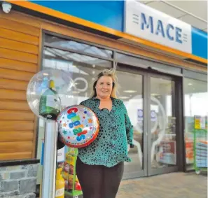  ??  ?? Dorothy Crean at the Hilltop in Culleens after her €15,000 scratch card win.