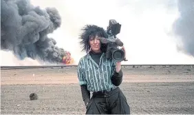  ?? COURTESY OF SUNDANCE INSTITUTE ?? “Never Look Away” is a portrait of Margaret Moth, the fearless CNN camerapers­on who “doubled down on danger” in her quest to show the world at war.