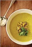  ?? JULI LEONARD/RALEIGH NEWS & OBSERVER ?? Turmeric, cumin and coconut milk are added for an Indian flair in this Cauliflowe­r Soup with Coconut and Turmeric.