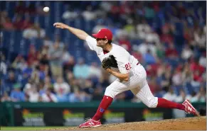  ?? MATT SLOCUM — THE ASSOCIATED PRESS ?? It's been a long and winding road to the majors for Phillies pitcher and former No. 1 overall draft pick Mark Appel, who made his MLB debut Wedesday in a relief role in a loss to the Braves.