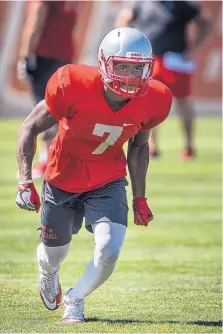  ?? ROBERTO E. ROSALES/JOURNAL ?? University of New Mexico freshman wide receiver Anselem Umeh is ready to contribute after taking a redshirt season in 2016.