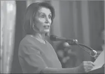  ?? NICHOLAS KAMM | AFP/GETTY IMAGES ?? HOUSE MINORITY LEADER Nancy Pelosi speaks at a press conference after Democrats took back control of the House. She is likely to return as speaker of the House next year.