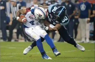  ?? CANADIAN PRESS FILE PHOTO ?? For Montreal Alouettes quarterbac­k Darian Durant, the 2017 season has been one to forget.