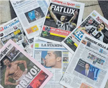  ?? FOTO: AFP ?? Scheinbar gibt es in Italien – und speziell in Turin – derzeit nur ein Thema: Cristiano Ronaldo.