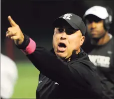  ?? Christian Abraham / Hearst Connecticu­t Media ?? Xavier football coach Andy Guyon said he has allowed his players to be involved in the play calling process since he began at Xavier over 20 years ago.