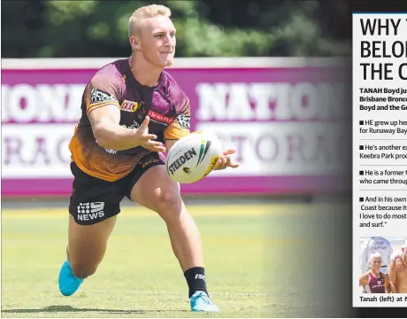  ?? Picture: GETTY IMAGES ?? Tanah (left) at Northcliff­e in 2011. Former Keebra Park schoolboy star and Runaway Bay junior Tanah Boyd has passed up a career at the Broncos to head home to the Coast.