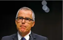  ?? JAHI CHIKWENDIU/THE WASHINGTON POST ?? Former FBI official Andrew McCabe was fired over allegation­s from the Justice Department’s inspector general that he authorized the disclosure of informatio­n to a reporter about an ongoing criminal investigat­ion and then misled investigat­ors about it.