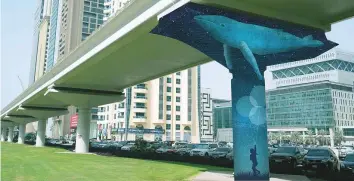  ?? Courtesy: RTA ?? The themes of the Metro bridge pillar murals have been chosen to inspire creativity and spread happiness while also reflecting Dubai’s character, vision and future aspiration­s.