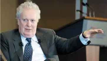  ?? PHOTO D’ARCHIVES, CHANTAL POIRIER ?? Jean Charest lors d’une table ronde du Conseil des relations internatio­nales de Montréal en mars dernier.