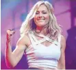  ?? FOTO: DPA ?? Ob sie sich für die Wolfsburge­rinnen einsetzt? Helene Fischer singt heute beim Pokalfinal­e der Männer.