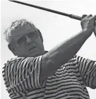  ?? FILE PHOTO ?? Tommy Veech watches his shot at the Bent Pine Golf Club in Vero Beach, Fla., in 2001.