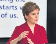  ??  ?? Worried First Minister Nicola Sturgeon