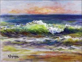  ?? CONTRIBUTE­D PHOTO ?? “Catch the Wave” by Mally DeSomma, who is a featured painter in the upcoming Summer Paint-Out at Fine Line Art Gallery, Woodbury.