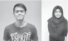  ??  ?? MEMPERLUAS­KAN ILMU: Nur Syahira (kanan) dan Hiew Jen Han merupakan pelajar ijazah Sarjana Muda Kejurutera­an Kimia di Universiti Heriot-Watt Malaysia.