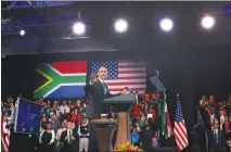  ?? DOUG MILLS / THE NEW YORK TIMES ?? Then-president Barack Obama speaks during a town hall meeting with South African students June 29, 2013, in Johannesbu­rg. In July, Obama will return to South Africa to deliver a lecture to commemorat­e the 100th anniversar­y of the birth of Nelson...