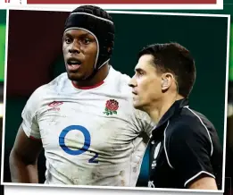  ?? GETTY IMAGES ?? In trouble: referee Gauzere penalises Itoje