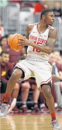  ?? PAUL VERNON/ASSOCIATED PRESS ?? Ohio State guard Kam Williams (Mount Saint Joseph) tied a career high with 23 points Wednesday night against Rutgers.