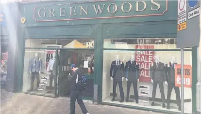  ??  ?? Pictured is the Greenwoods store in Market Place, Loughborou­gh.