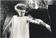  ?? Chronicle file photo ?? Elsa Lanchester and Boris Karloff star in 1935’ s “The Bride of Frankenste­in.”