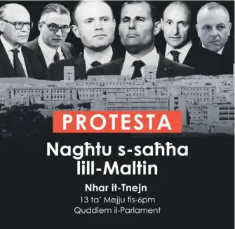  ?? ?? The PN’s protest poster