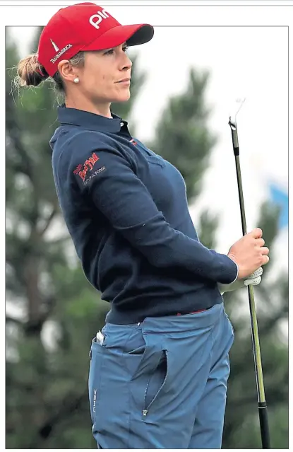  ??  ?? Spain’s Azahara Munoz leads the way at The Renaissanc­e Club