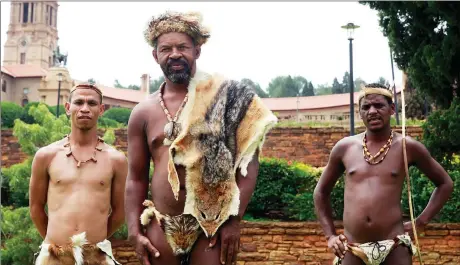  ?? Picture: Jacques Naude/African News Agency/ANA ?? FIRST INHABITANT­S: Chief Khoisan SA and his men have gone back home to the Eastern Cape after camping at the Union Buildings for several weeks.