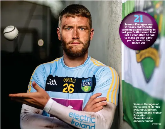  ?? SPORTSFILE ?? Seamus Flanagan at the launch of Electric Ireland’s Sigerson, Fitzgibbon and Higher Education Championsh­ips announceme­nt