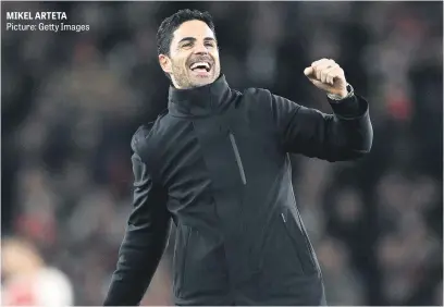  ?? Picture: Getty Images ?? MIKEL ARTETA