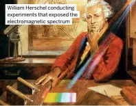  ?? ?? William Herschel conducting experiment­s that exposed the electromag­netic spectrum