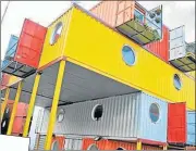  ??  ?? LEGO HOMES: A cluster of shipping container homes
form Container
City at London’s Trinity Buoy Wharf