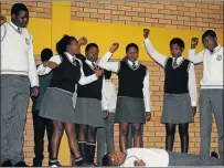  ??  ?? WE ARE SAYING NO: Young people perform skits at the Iliso Lomzi awareness day in commemorat­ing Youth Day. The day also served to communicat­e an anti-drug abuse message to the youth