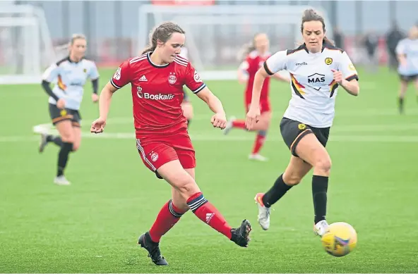  ?? ?? REWARD: Bayley Hutchison is one of the five players who have been signed up by Aberdeen Women on contracts until 2024.