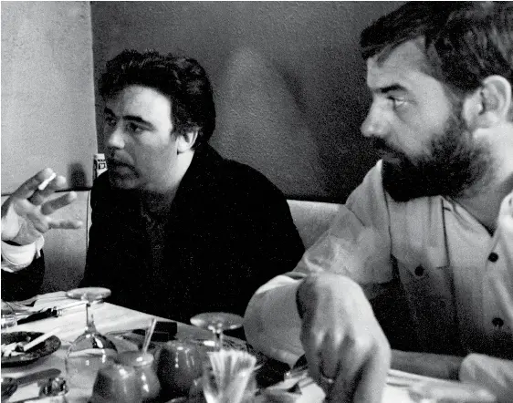  ??  ?? A marriage made in heaven: Hancock with Alan Simpson and Ray Galton (right)