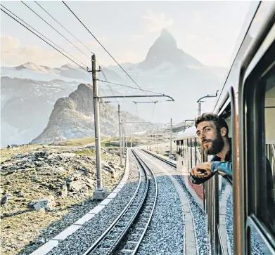  ?? ?? Virtue signalling: travelling by train makes sense for those wishing to cut carbon emissions