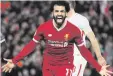  ??  ?? Recognitio­n: Mohamed Salah has shone since joining Pool