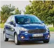  ?? Fotos: Hersteller ?? Ford fährt den Ka+ zu Preisen ab 9990 Euro vor.