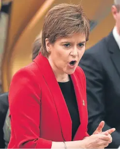  ??  ?? Nicola Sturgeon outlined a programme for government with strong tones of borrowed material.