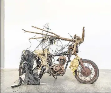  ?? CONTRIBUTE­D ?? “Riding Through My Roots Too Fast” by Lonnie Holley is featured in a solo show of the Alabama artist and musician’s work, “I Snuck Off the Slave Ship,” at Atlanta Contempora­ry.