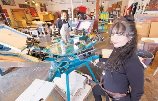  ?? PHOTOS BY LUIS SÁNCHEZ SATURNO THE NEW MEXICAN ?? LEFT: Warehouse 21 founder Ana Gallegos y Reinhardt, pictured in 2015, recently left the organizati­on after assembling an advisory board and telling them, ‘Warehouse 21 had grown up. It needs to transition now. This is the time to do it.’