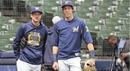  ?? RICK WOOD / MILWAUKEE JOURNAL SENTINEL ?? Brewers manager Craig Counsell has warned that even with a short season Christian Yelich may still get the occasional game off.