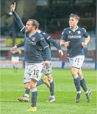  ?? ?? Dundee’s delighted Paul Mcmullan after scoring the equaliser to make it 1-1.