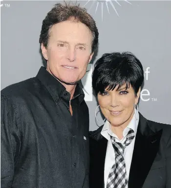  ?? John Sciulli/ Getty Images ?? Bruce Jenner with his ex-wife Kris Jenner. The former Olympian’s interview with Diane Sawyer on Friday was about his most controvers­ial identity yet — transgende­r woman.