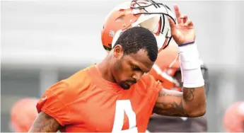  ?? GETTY IMAGES ?? Browns quarterbac­k Deshaun Watson reiterated Tuesday he is innocent of the allegation­s against him.