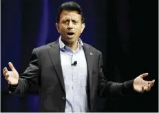  ??  ?? ORLANDO, Florida: In this Nov 14, 2015 photo, Republican presidenti­al candidate, Louisiana Gov Bobby Jindal, addresses the Sunshine Summit. — AP