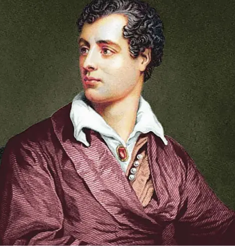  ?? ?? Retrato de Lord Byron, un poeta que convirtió su vida en un escándalo