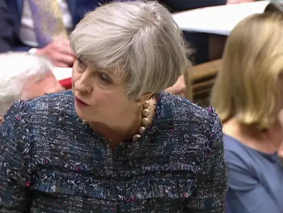  ?? (BBC) ?? The PM was unable to defend the Government’s attempt to reallocate schools funding when quizzed by Jeremy Corbyn in the Commons