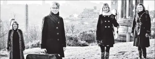  ??  ?? The Roxburgh quartet on Calton Hill Edinburgh.